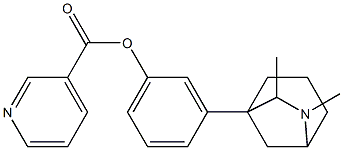 3-(6,7-Dimethyl-6-azabicyclo[3.2.1]octan-1-yl)phenol 3-pyridinecarboxylate 结构式