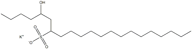 5-Hydroxyhenicosane-7-sulfonic acid potassium salt 结构式