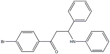 1-(4-Bromophenyl)-3-(phenyl)-3-[(phenyl)amino]propan-1-one 结构式