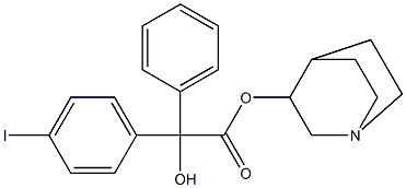 (4-Iodophenyl)phenylhydroxyacetic acid 1-azabicyclo[2.2.2]octane-3-yl ester 结构式