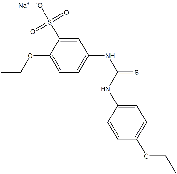 2-Ethoxy-5-[3-(p-ethoxyphenyl)thioureido]benzenesulfonic acid sodium salt 结构式