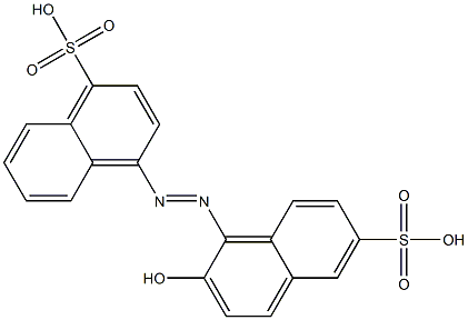 2'-Hydroxy-(1,1'-azobisnaphthalene)-4,6'-disulfonic acid 结构式