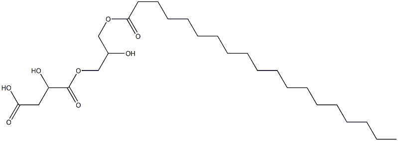 L-Malic acid hydrogen 1-(2-hydroxy-3-nonadecanoyloxypropyl) ester 结构式