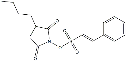 (E)-2-Phenylethenesulfonic acid 2,5-dioxo-3-butyl-1-pyrrolidinyl ester 结构式