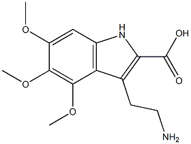 3-(2-Aminoethyl)-4,5,6-trimethoxy-1H-indole-2-carboxylic acid 结构式