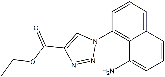 1-(8-Amino-1-naphtyl)-1H-1,2,3-triazole-4-carboxylic acid ethyl ester 结构式