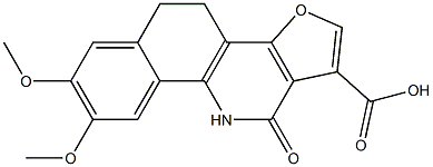 4,5,10,11-Tetrahydro-7,8-dimethoxy-11-oxobenzo[h]furo[3,2-c]quinoline-1-carboxylic acid 结构式