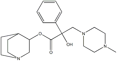 2-Hydroxy-2-phenyl-3-(4-methyl-1-piperazinyl)propionic acid 3-quinuclidinyl ester 结构式