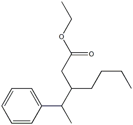 3-(1-Phenylethyl)heptanoic acid ethyl ester 结构式