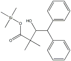 2,2-Dimethyl-3-hydroxy-4,4-diphenylbutyric acid (trimethylsilyl) ester 结构式