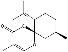(6R,7S,10R)-7-Isopropyl-3,10-dimethyl-4-oxo-1,5-dioxaspiro[5.5]undec-2-ene 结构式