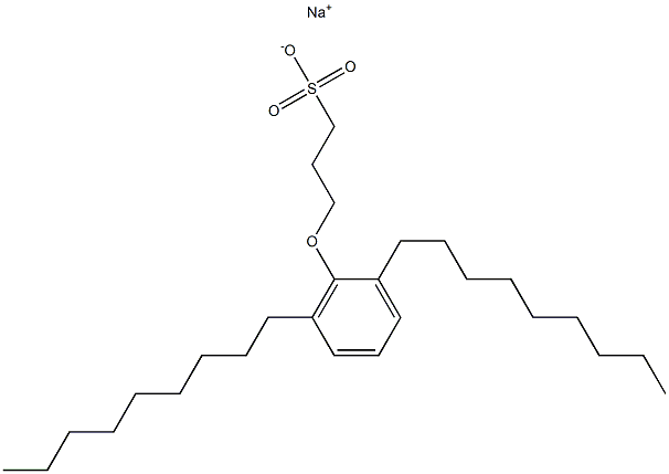 3-(2,6-Dinonylphenoxy)propane-1-sulfonic acid sodium salt 结构式