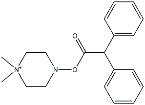 4-(Diphenylacetoxy)-1,1-dimethylpiperazin-1-ium 结构式