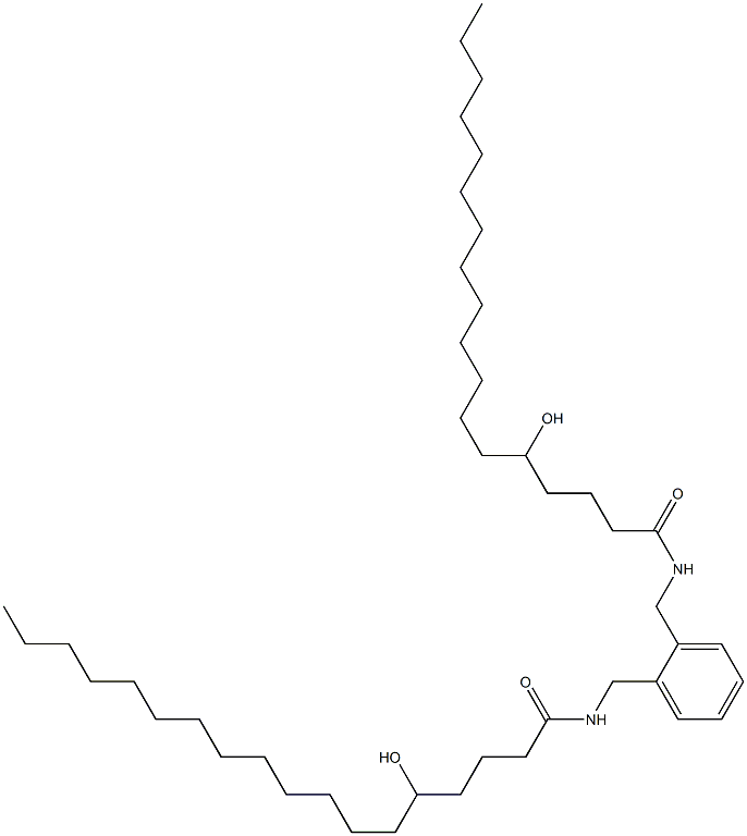 N,N'-(1,2-Phenylenebismethylene)bis(5-hydroxystearamide) 结构式