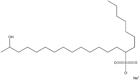 21-Hydroxydocosane-8-sulfonic acid sodium salt 结构式