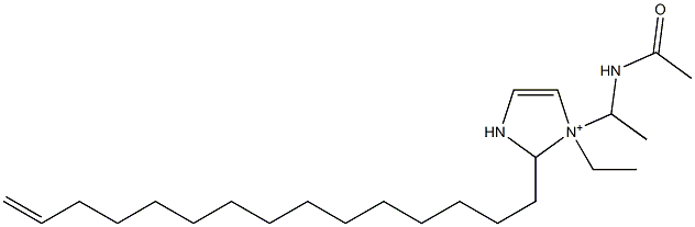 1-[1-(Acetylamino)ethyl]-1-ethyl-2-(14-pentadecenyl)-4-imidazoline-1-ium 结构式