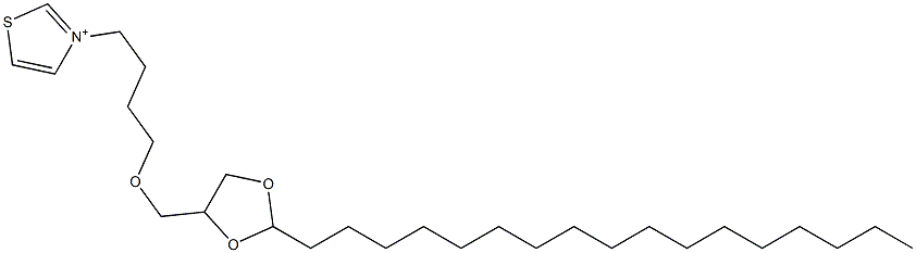 3-[4-(2-Heptadecyl-1,3-dioxolan-4-ylmethoxy)butyl]thiazolium 结构式