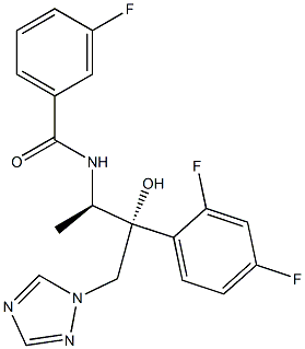 N-[(1R,2R)-2-(2,4-Difluorophenyl)-2-hydroxy-1-methyl-3-(1H-1,2,4-triazol-1-yl)propyl]-3-fluorobenzamide 结构式