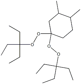 3,4-Dimethyl-1,1-bis(1,1-diethylpropylperoxy)cyclohexane 结构式