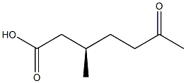 [R,(+)]-3-Methyl-6-oxoheptanoic acid 结构式