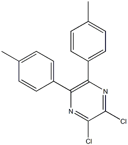 2,3-Dichloro-5,6-bis(4-methylphenyl)pyrazine 结构式