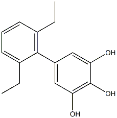 5-(2,6-Diethylphenyl)benzene-1,2,3-triol 结构式