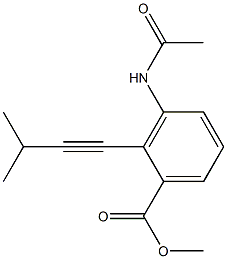 3-Acetylamino-2-(3-methyl-1-butynyl)benzoic acid methyl ester 结构式