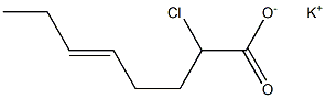 2-Chloro-5-octenoic acid potassium salt 结构式