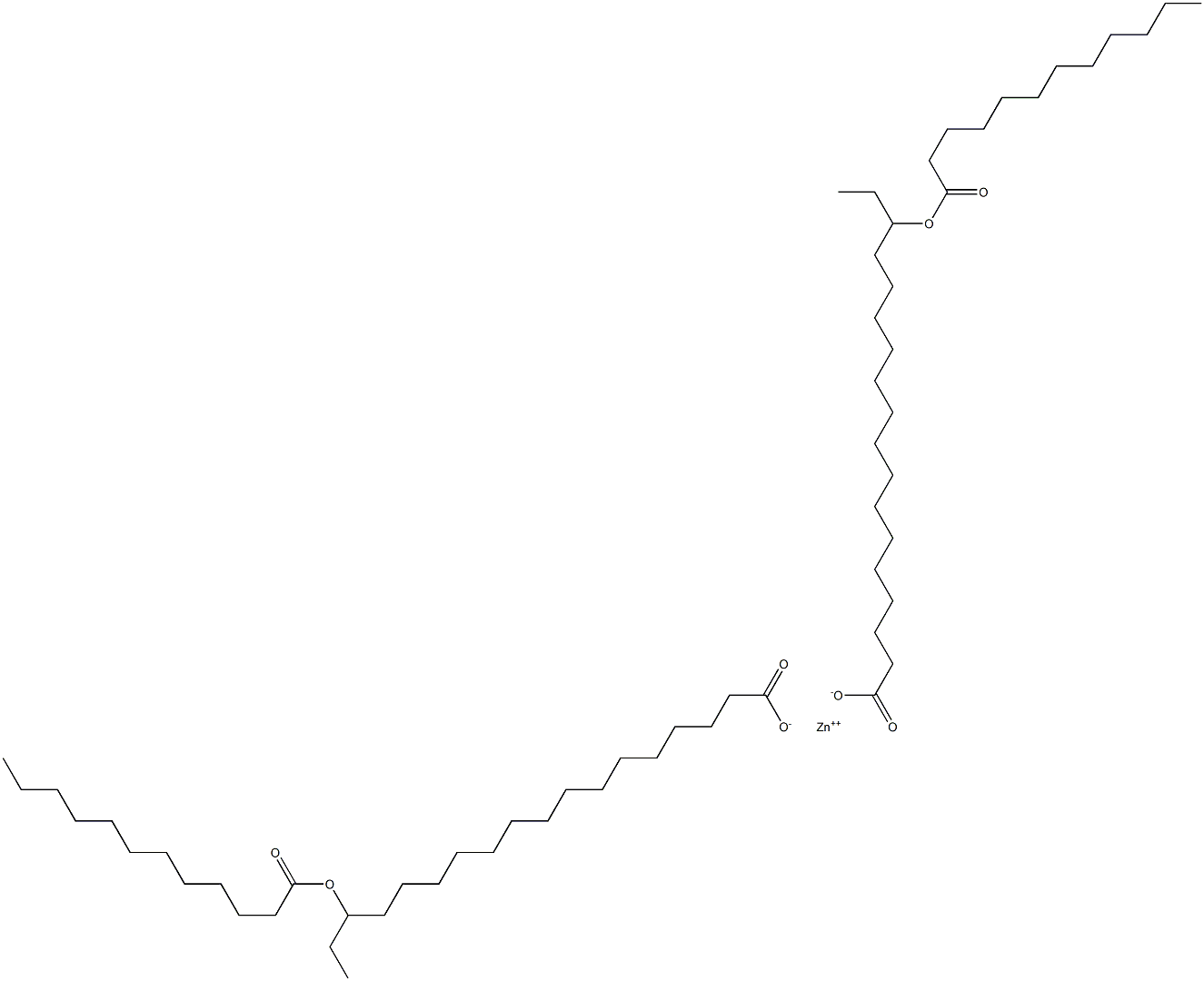 Bis(16-lauroyloxyoctadecanoic acid)zinc salt 结构式