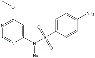 N-Sodio-N-(6-methoxy-4-pyrimidinyl)-4-aminobenzenesulfonamide 结构式