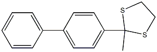 2-(4-Biphenylyl)-2-methyl-1,3-dithiolane 结构式
