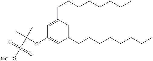 2-(3,5-Dioctylphenoxy)propane-2-sulfonic acid sodium salt 结构式