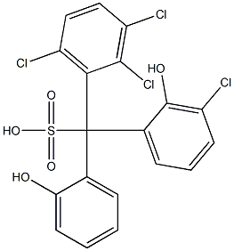 (3-Chloro-2-hydroxyphenyl)(2,3,6-trichlorophenyl)(2-hydroxyphenyl)methanesulfonic acid 结构式