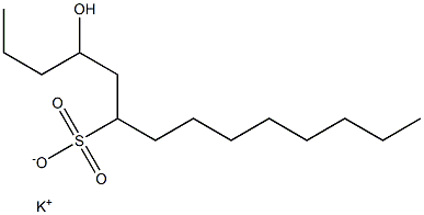 4-Hydroxytetradecane-6-sulfonic acid potassium salt 结构式