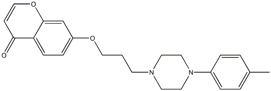 7-[3-[4-(4-Methylphenyl)-1-piperazinyl]propyloxy]-4H-1-benzopyran-4-one 结构式