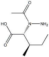 (2R,3R)-2-(Aminoacetylamino)-3-methylpentanoic acid 结构式