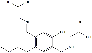 2,5-Bis[[(2,2-dihydroxyethyl)amino]methyl]-4-butylphenol 结构式