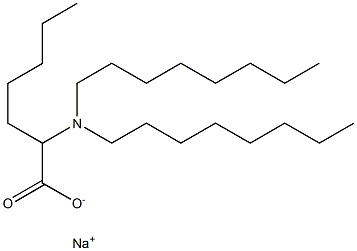 2-(Dioctylamino)heptanoic acid sodium salt 结构式