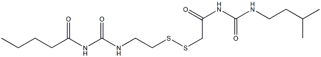 1-Pentanoyl-3-[2-[[(3-isopentylureido)carbonylmethyl]dithio]ethyl]urea 结构式