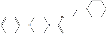 4-Phenyl-N-[2-(1-piperidinyl)ethyl]piperazine-1-carboxamide 结构式