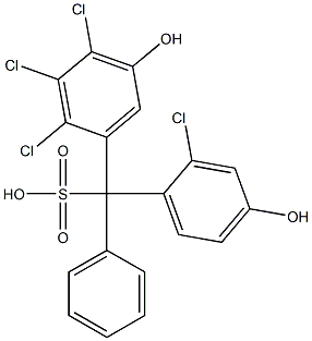 (2-Chloro-4-hydroxyphenyl)(2,3,4-trichloro-5-hydroxyphenyl)phenylmethanesulfonic acid 结构式