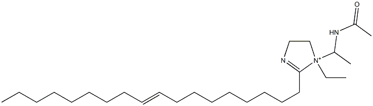 1-[1-(Acetylamino)ethyl]-1-ethyl-2-(9-octadecenyl)-2-imidazoline-1-ium 结构式