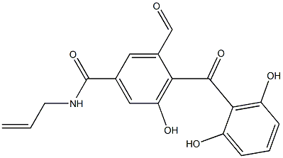 N-(2-Propenyl)-3-formyl-5-hydroxy-4-(2,6-dihydroxybenzoyl)benzamide 结构式