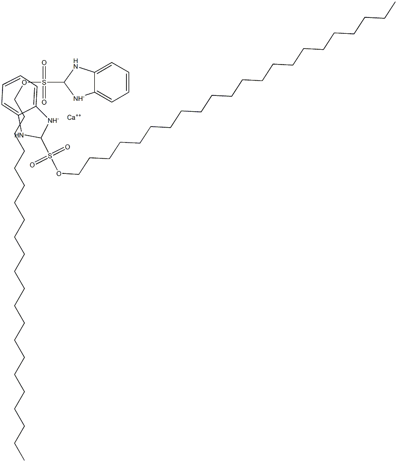 Bis(2,3-dihydro-2-docosyl-1H-benzimidazole-2-sulfonic acid)calcium salt 结构式