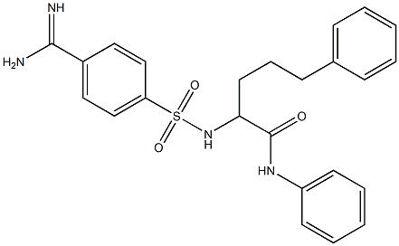 4-[[4-Phenyl-1-(phenylaminocarbonyl)butyl]aminosulfonyl]benzamidine 结构式