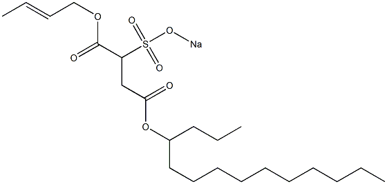 2-(Sodiosulfo)succinic acid 4-tetradecyl 1-(2-butenyl) ester 结构式