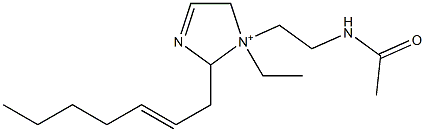 1-[2-(Acetylamino)ethyl]-1-ethyl-2-(2-heptenyl)-3-imidazoline-1-ium 结构式