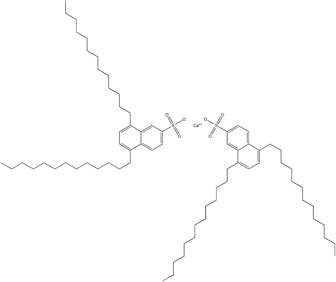 Bis(5,8-ditridecyl-2-naphthalenesulfonic acid)calcium salt 结构式