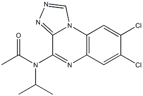 4-(N-Acetylisopropylamino)-7,8-dichloro[1,2,4]triazolo[4,3-a]quinoxaline 结构式