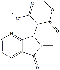 6,7-Dihydro-6-methyl-7-[di(methoxycarbonyl)methyl]-5H-pyrrolo[3,4-b]pyridin-5-one 结构式